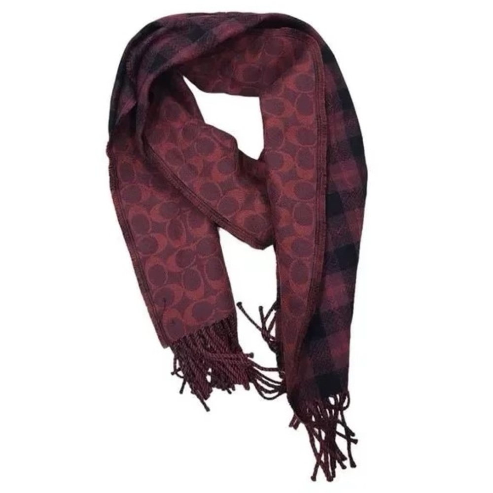 COACH Signature cashmere, reversible, muffler